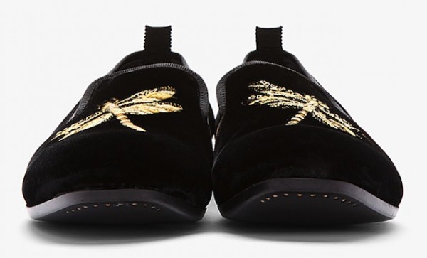 Alexander-McQueen-Dragonfly-Black-Velvet-Loafers-UpscaleHype-3