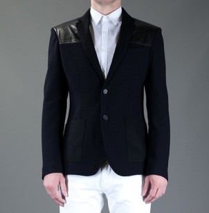 PIERRE BALMAIN LEATHER SHOULDER JACKET