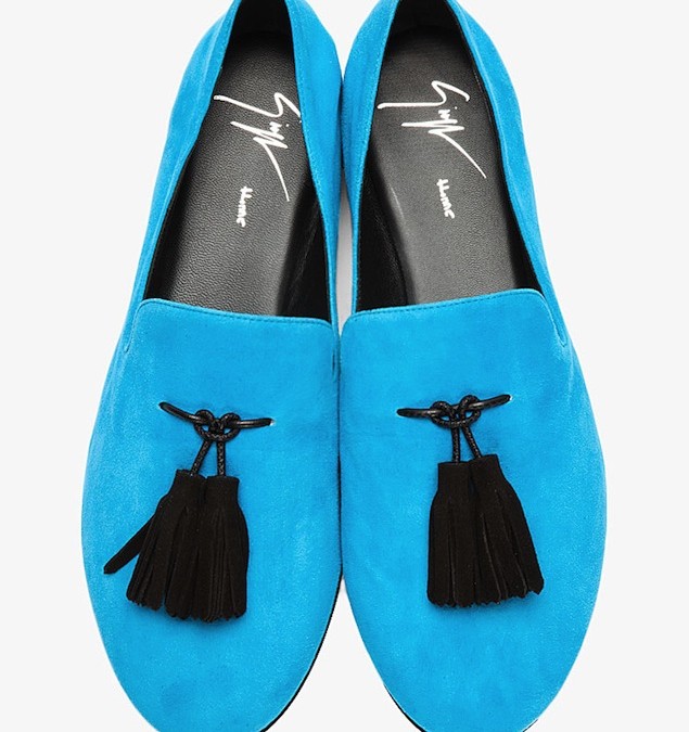 GIUSEPPE ZANOTTI KEVIN TASSEL SUEDE LOAFERS