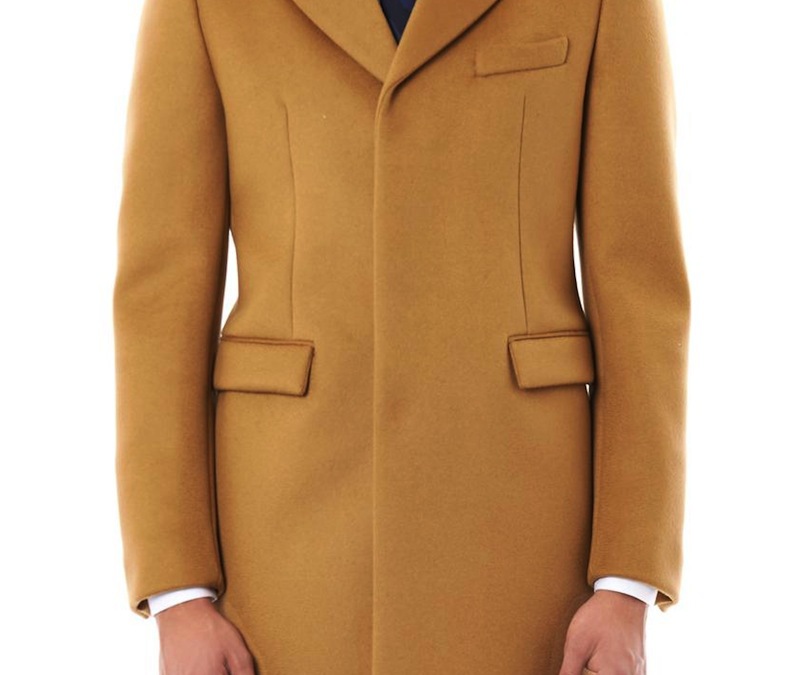 BURBERRY PRORSUM LEATHER COLLAR CASHMERE COAT
