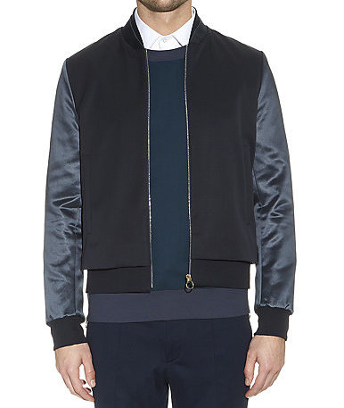PAUL SMITH SATIN SLEEVE BOMBER JACKET