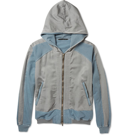 HAIDER ACKERMANN JERSEY & TWILL HOODIE